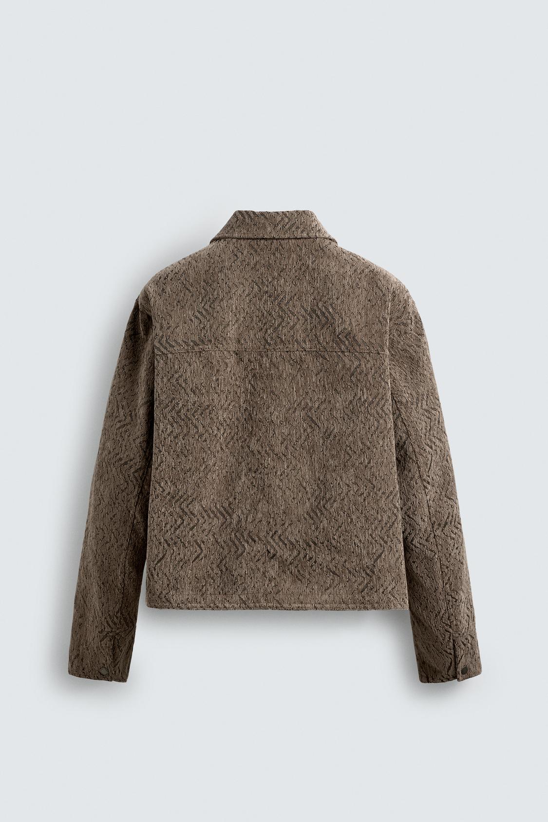 ZARA TEXTURED JACQUARD JACKET