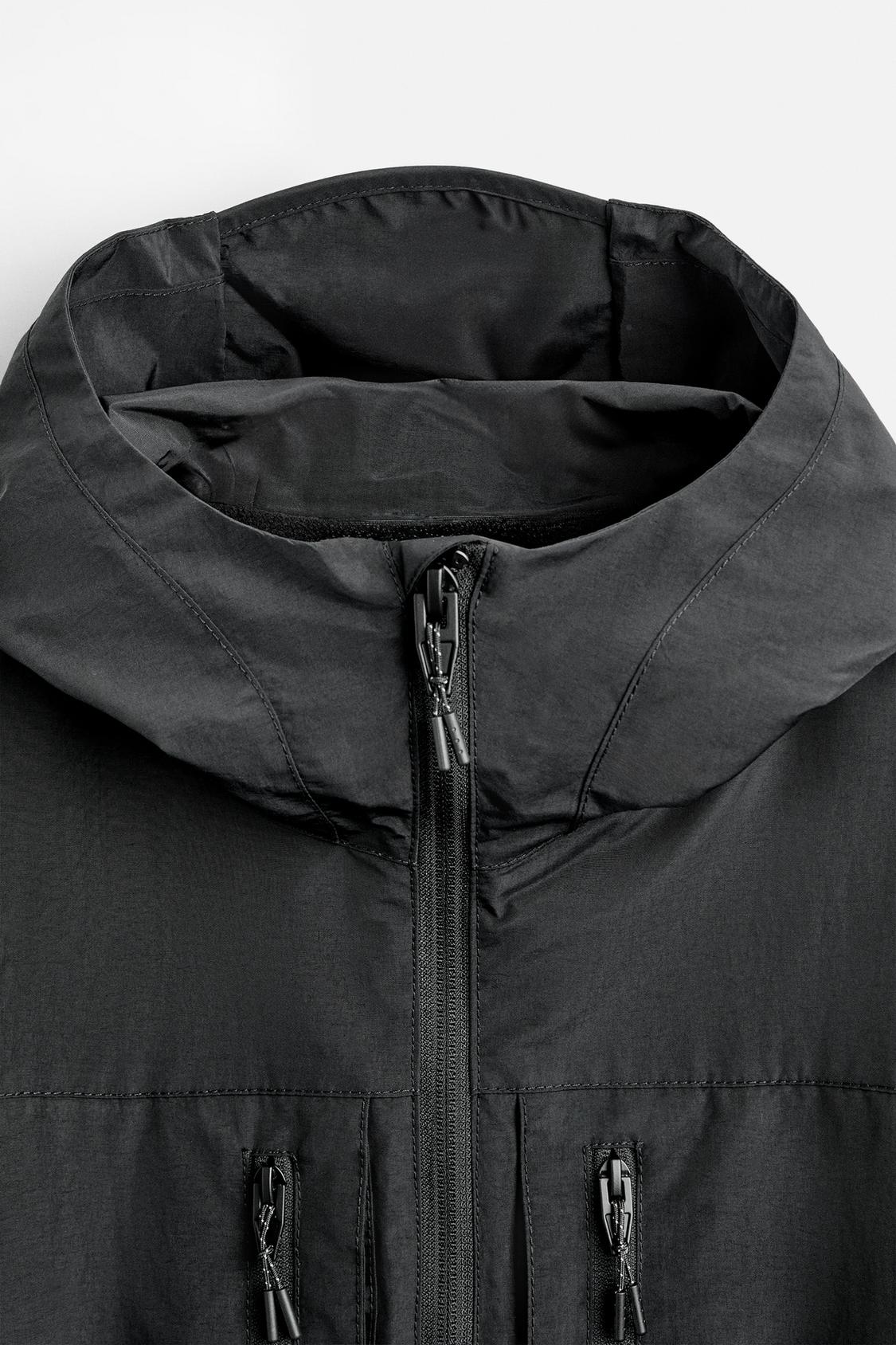 ZARA WATER-REPELLENT HOODED JACKET