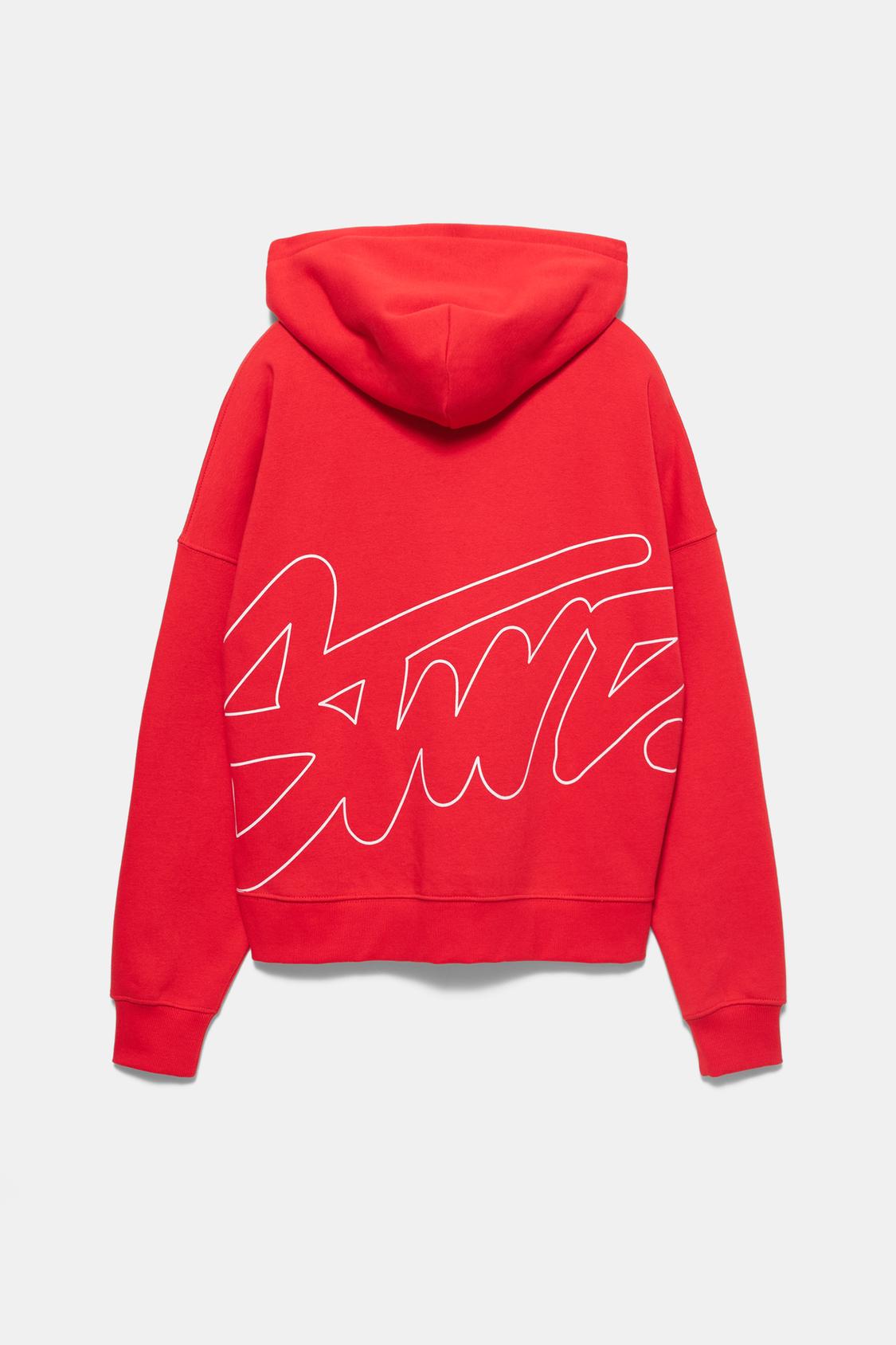 Pull&Bear Stwd hoodie in red