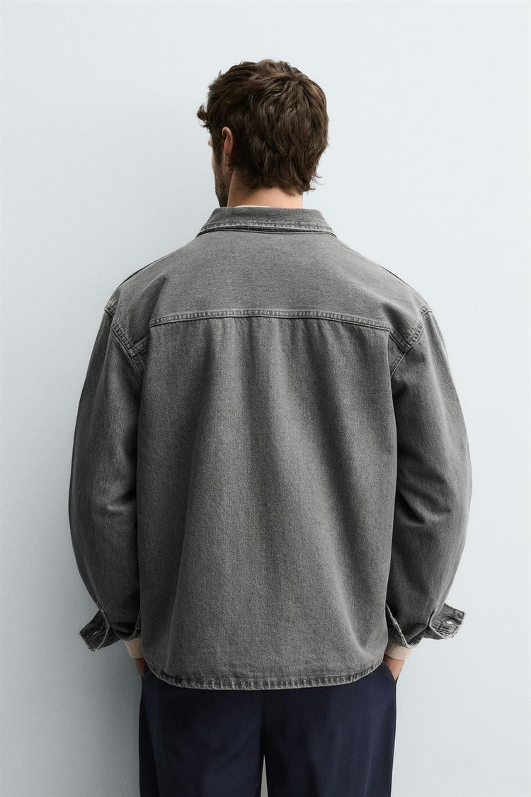 DENIM SHIRT WASHED ZARA