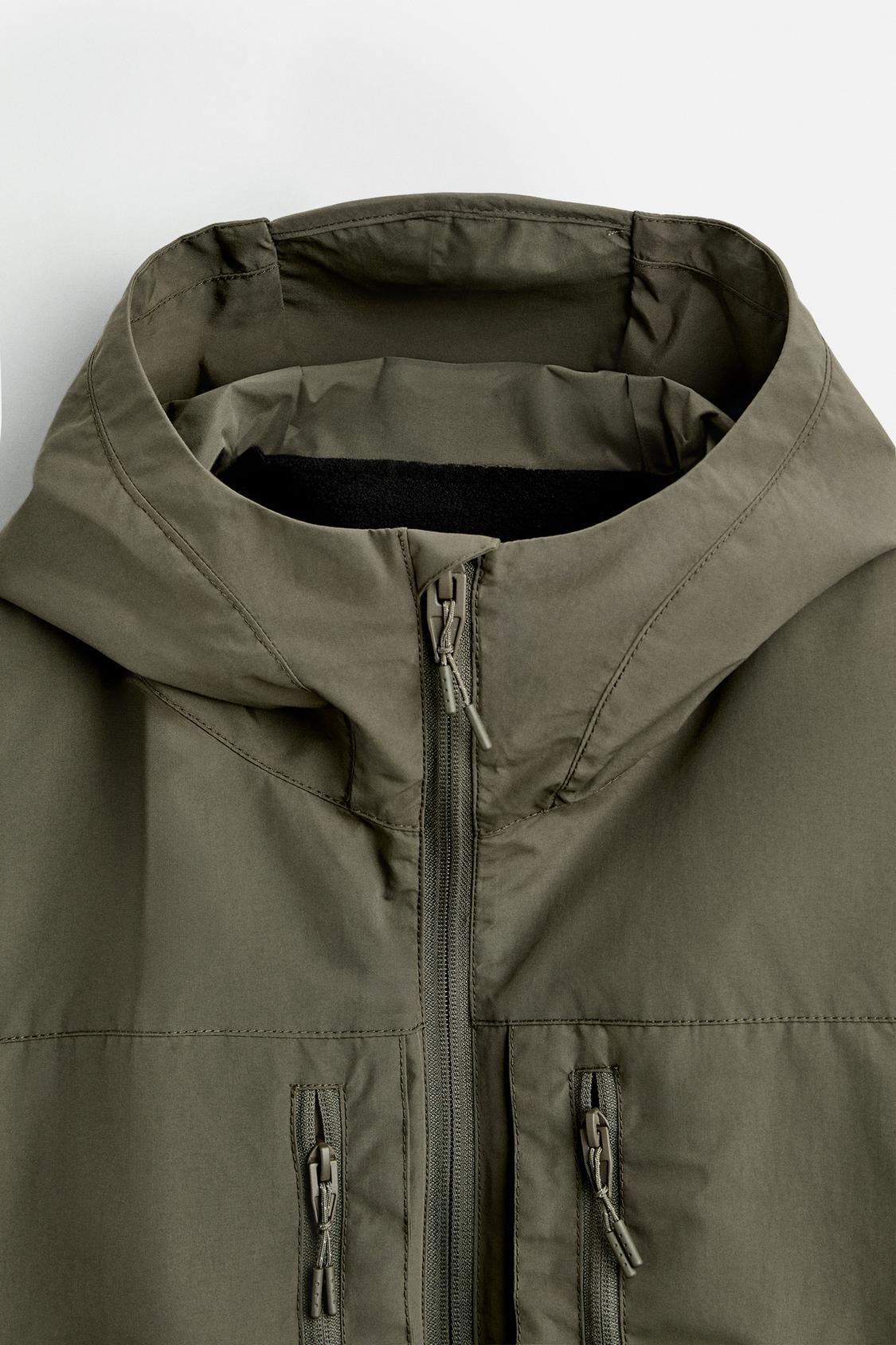 ZARA WATER-REPELLENT HOODED JACKET