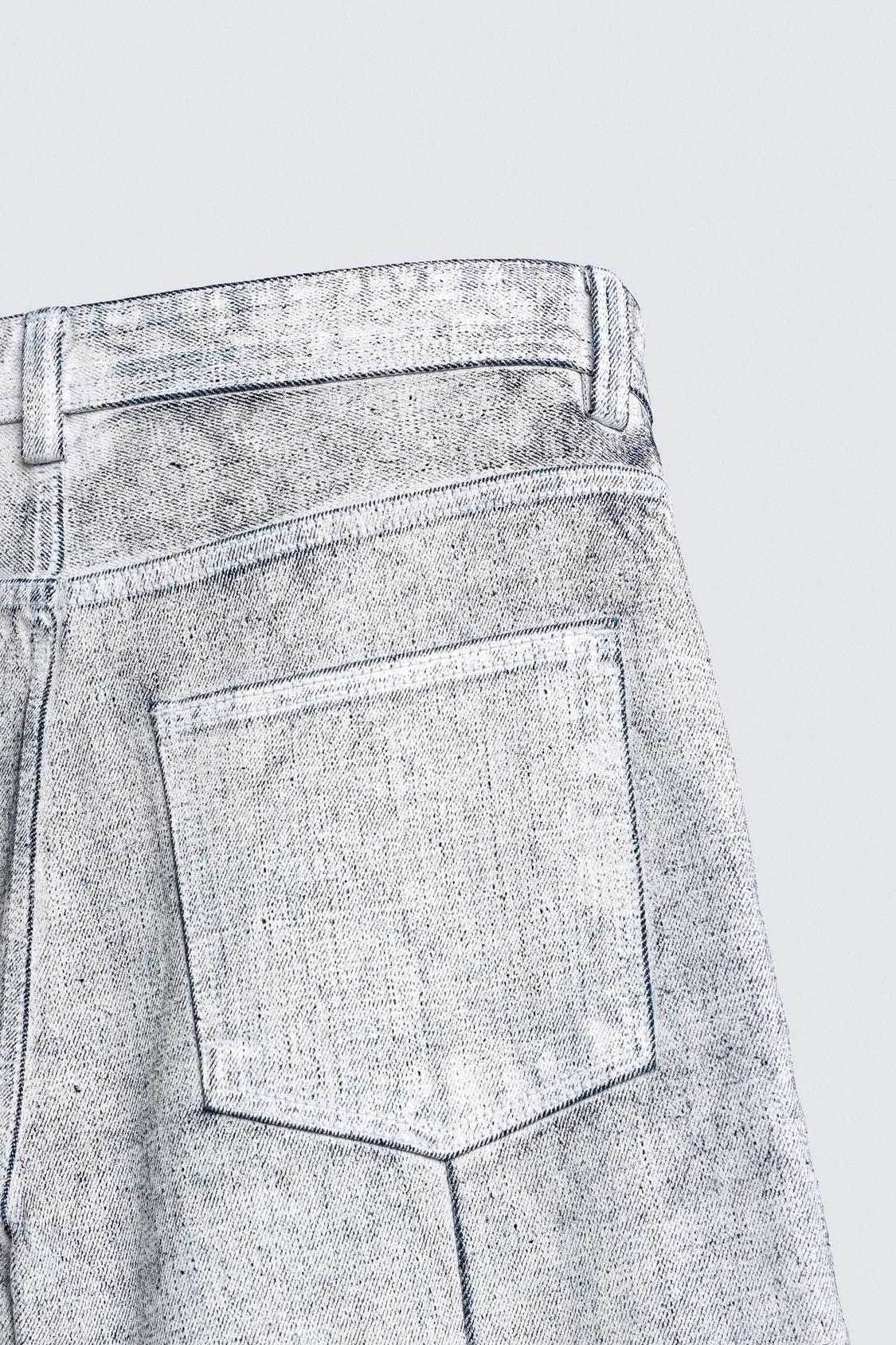 ZARA WAXED FINISH BAGGY FIT JEANS