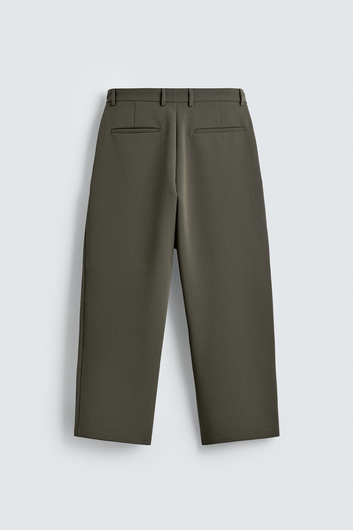 ZARA ZARA RELAXED FIT PLEATED TROUSER