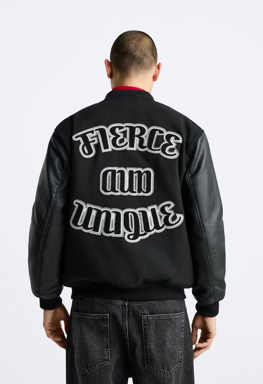 QUROQLI SUNʼIY ZAMSH ZARA JAKET