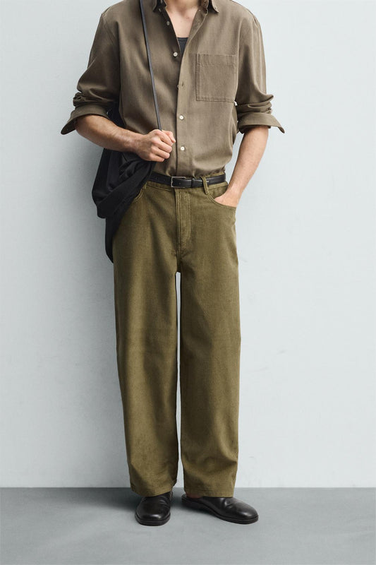 BALLOON FIT CORDUROY TROUSERS