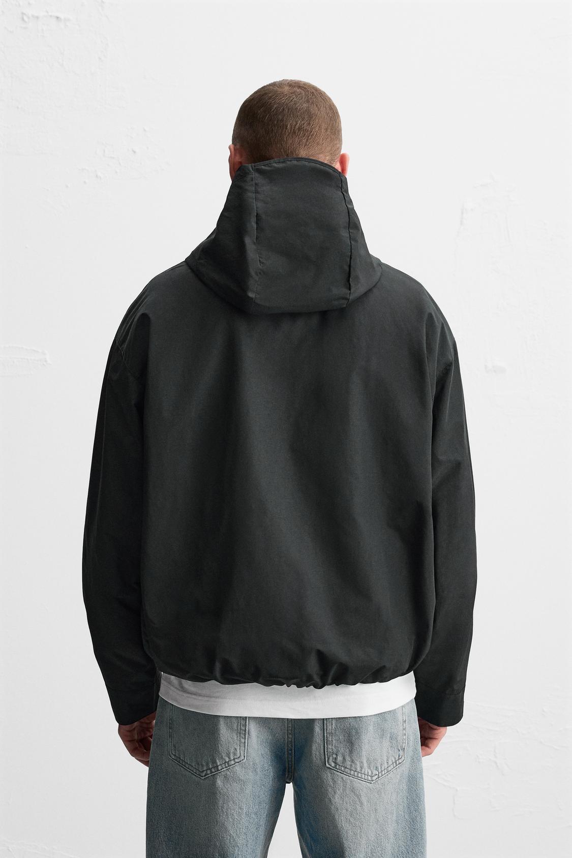ZARA WATER-REPELLENT HOODED JACKET