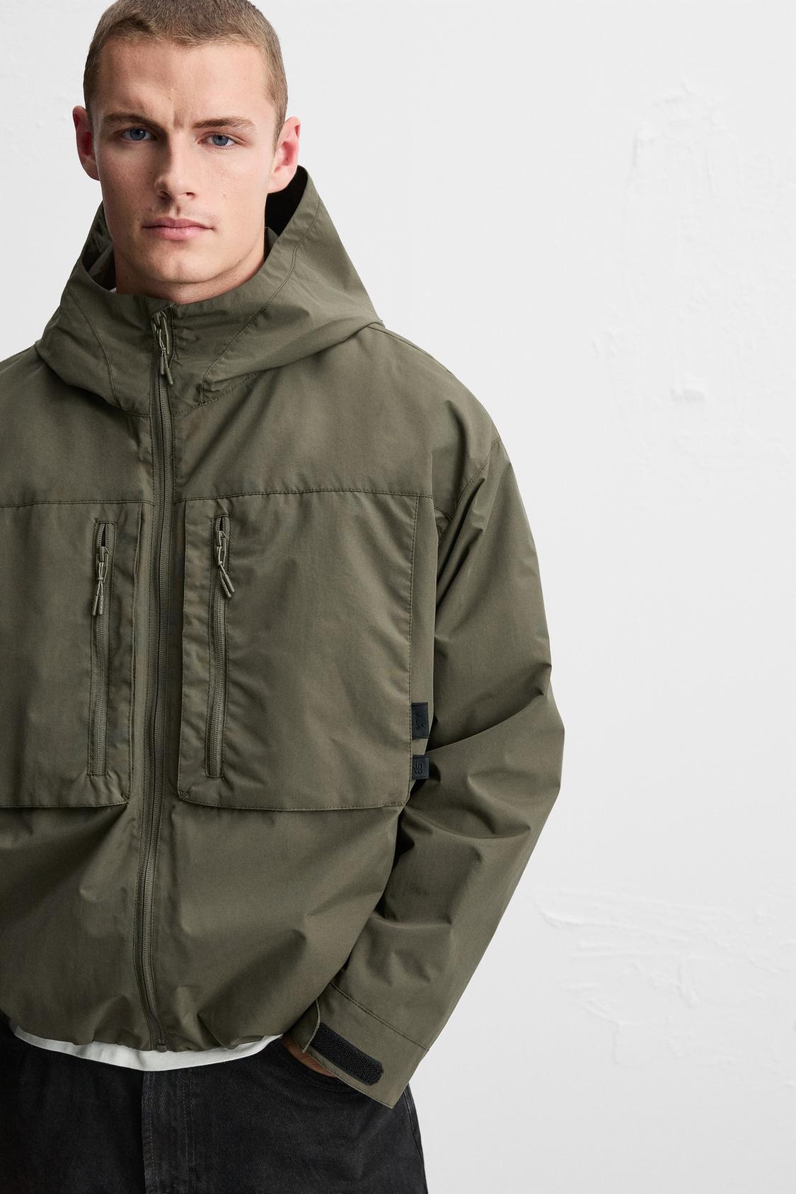 ZARA WATER-REPELLENT HOODED JACKET
