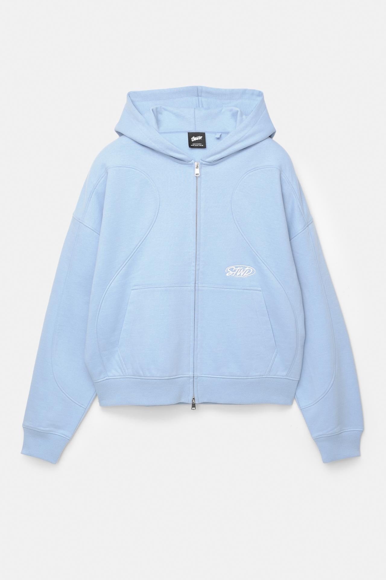 PULL&BEAR SWEATER BABY BLUE ZIPPER