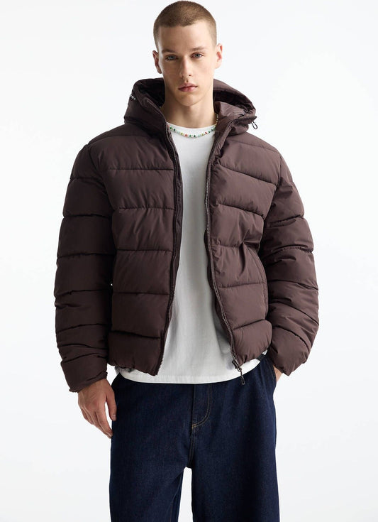 Pull&Bear puffer jacket with hood