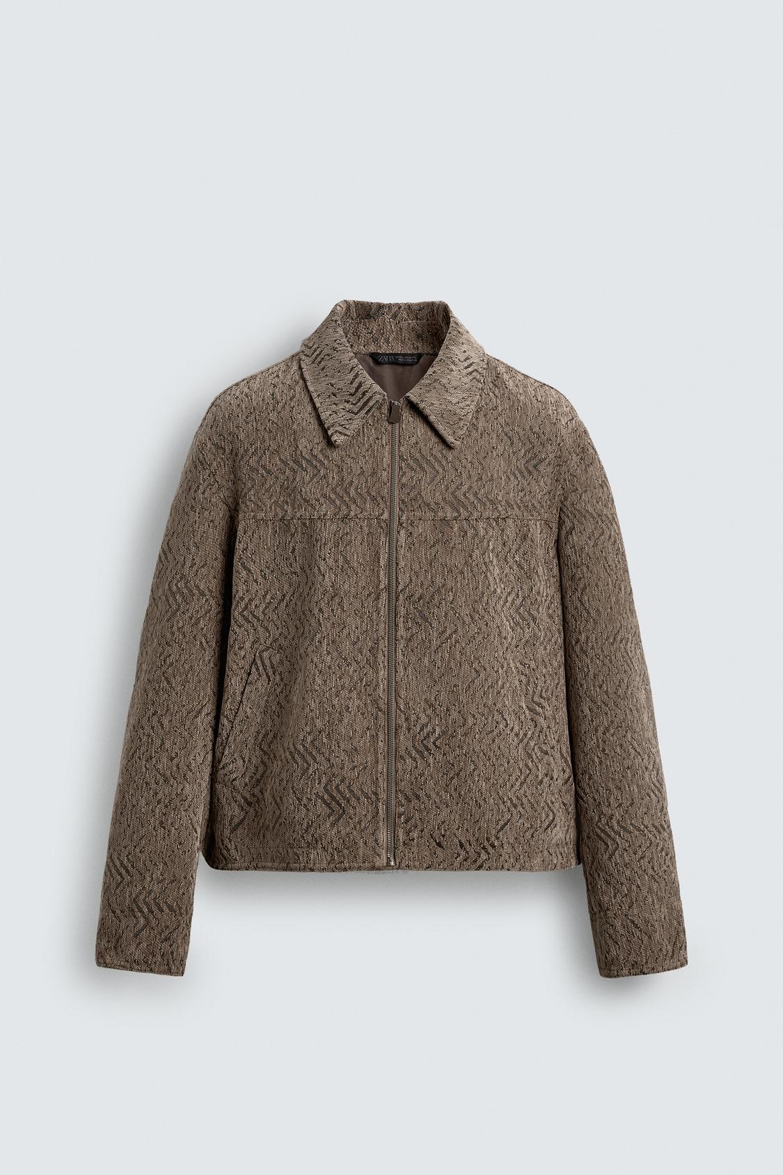 ZARA TEXTURED JACQUARD JACKET