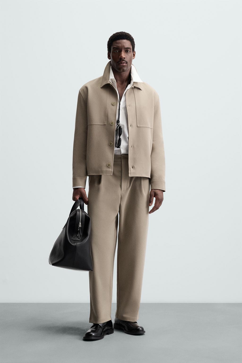 ZARA RELAXED FIT SUIT _ BIEGE