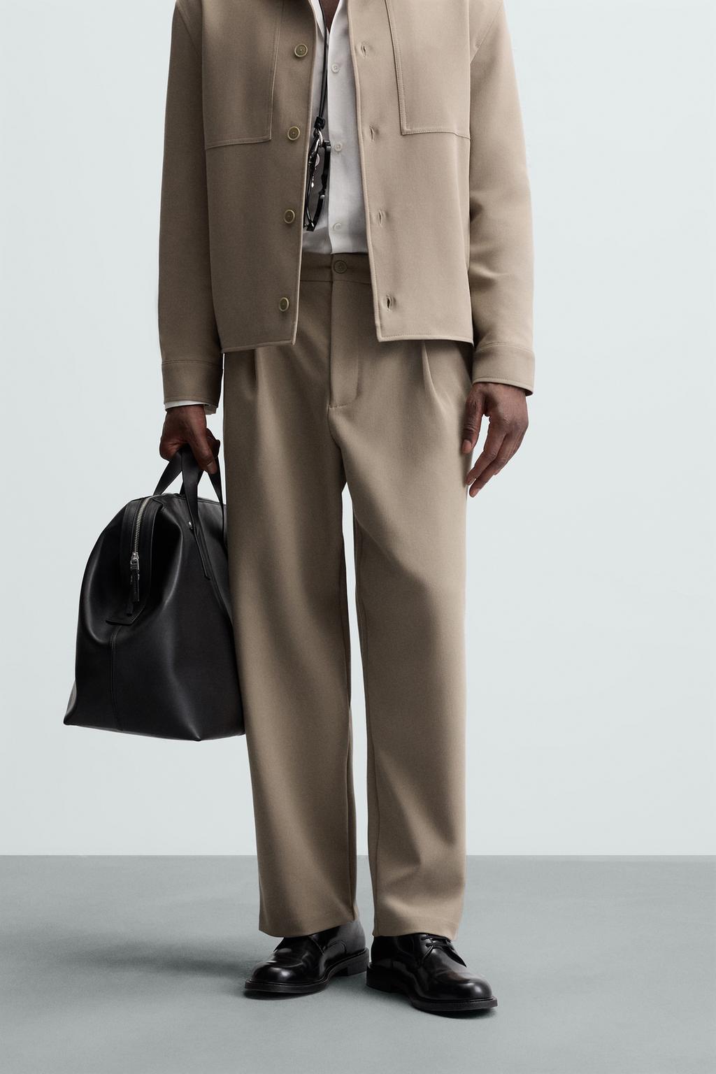 ZARA RELAXED FIT SUIT _ BIEGE