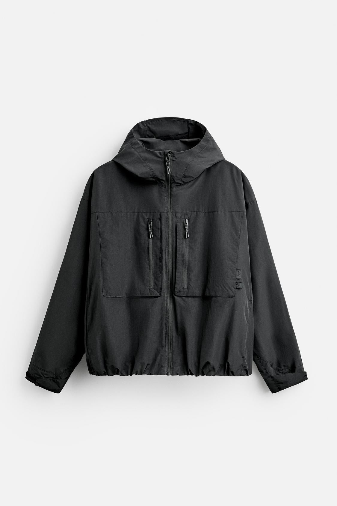 ZARA WATER-REPELLENT HOODED JACKET