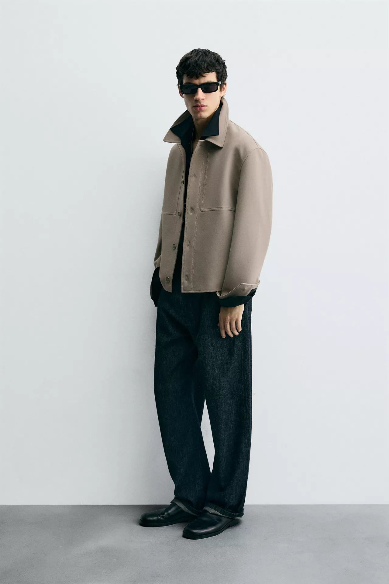 ZARA BOXY FIT OVERSHIRT_LIGHT TAN