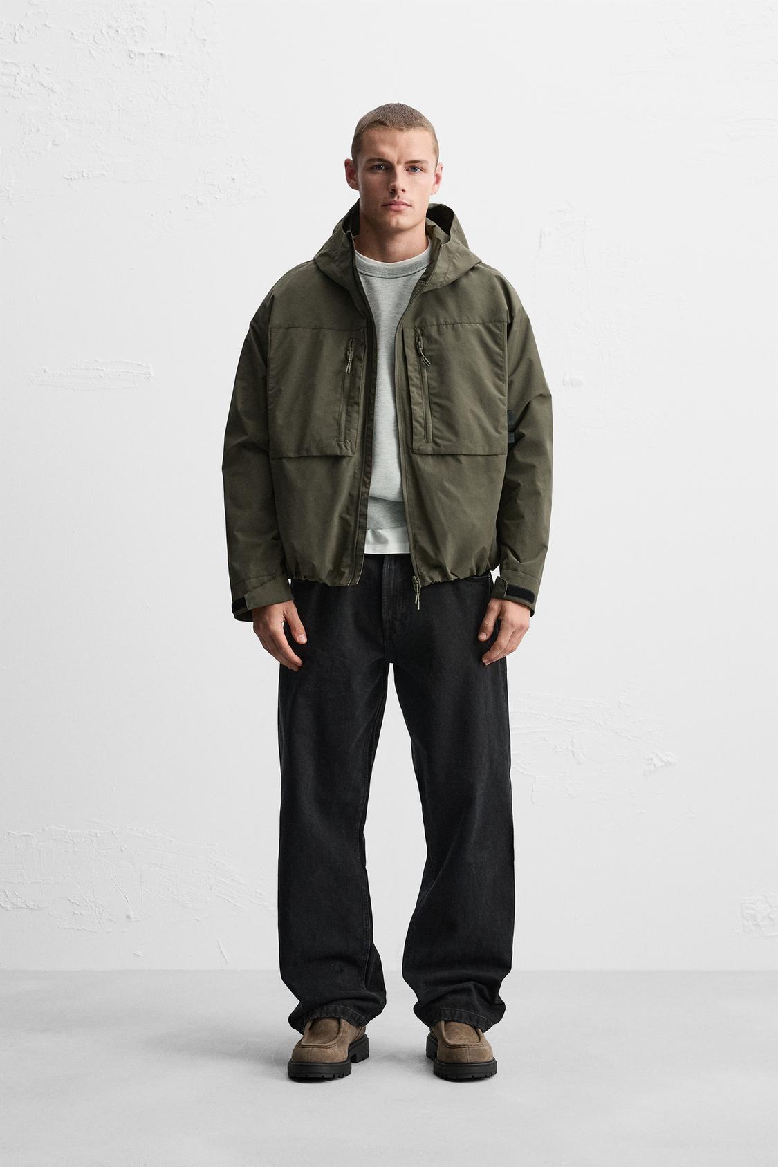 ZARA WATER-REPELLENT HOODED JACKET