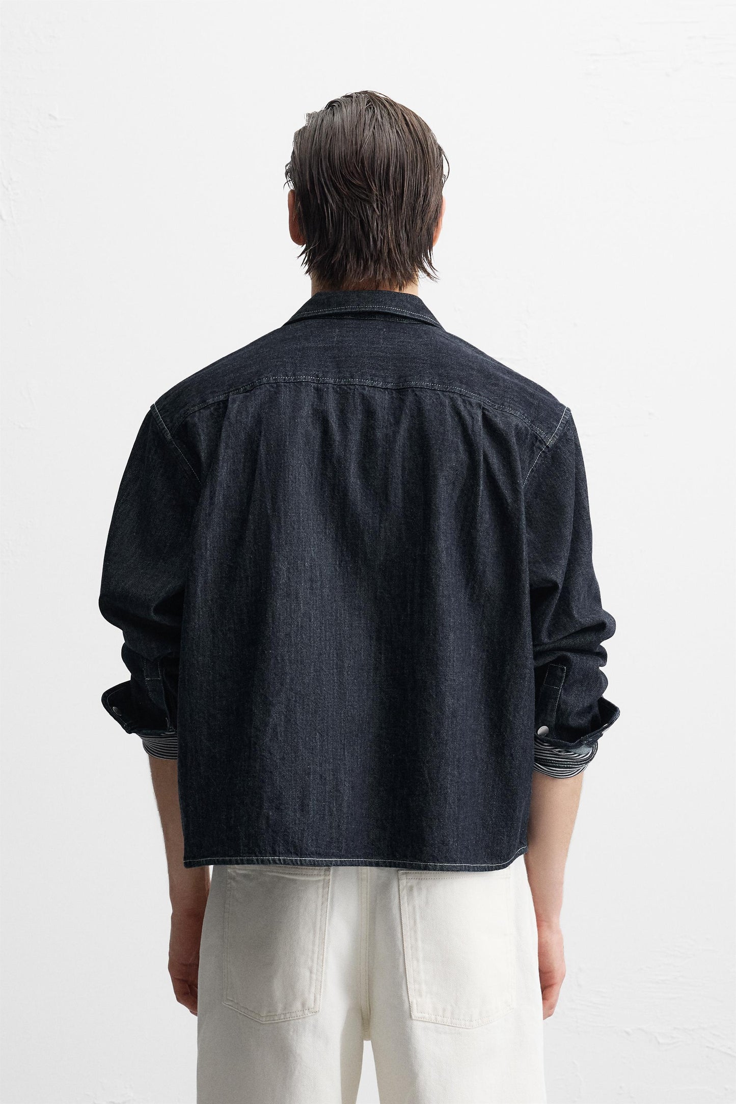 Stitched denim shirt