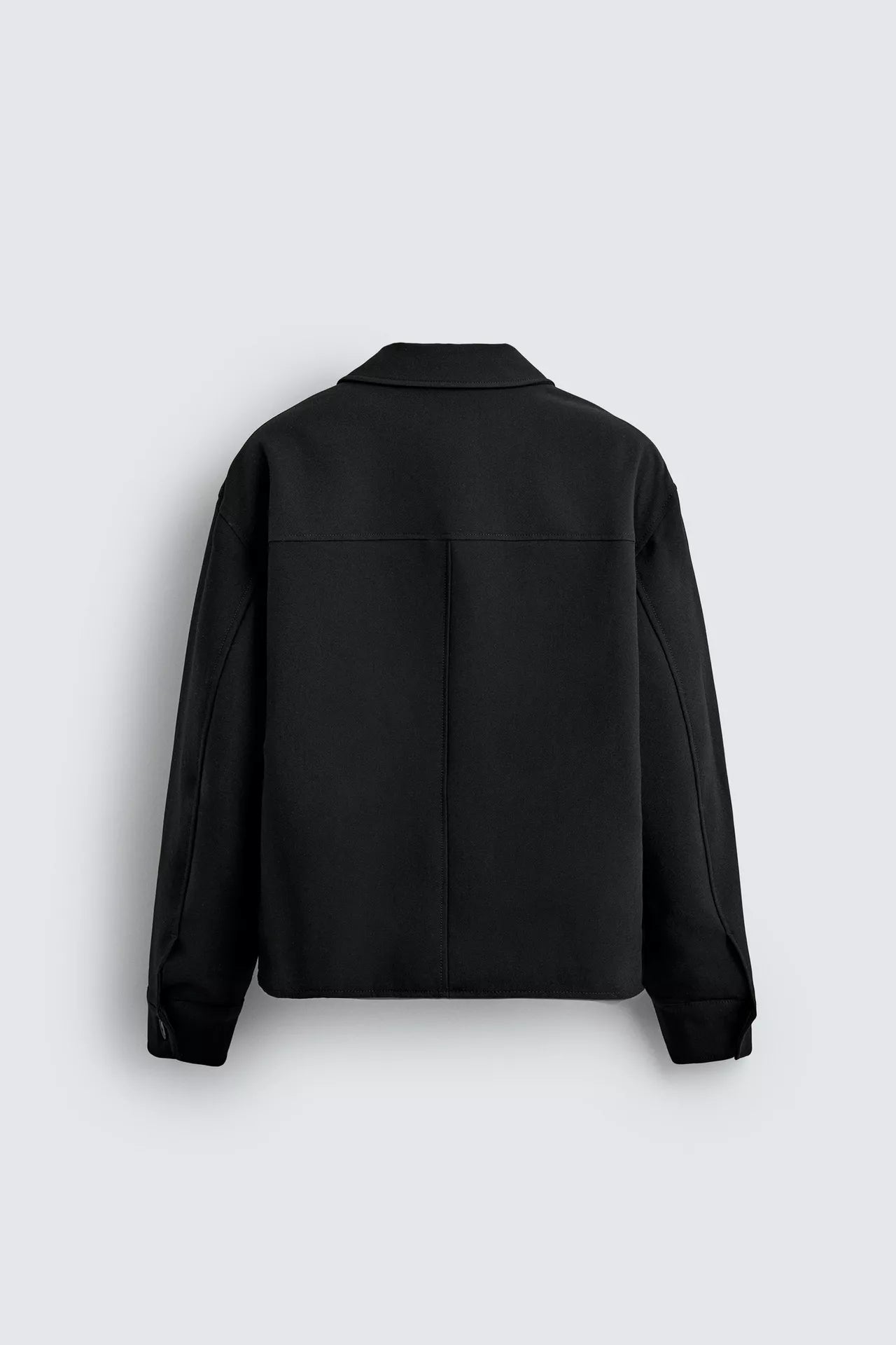 ZARA BOXY FIT OVERSHIRT_BLACK