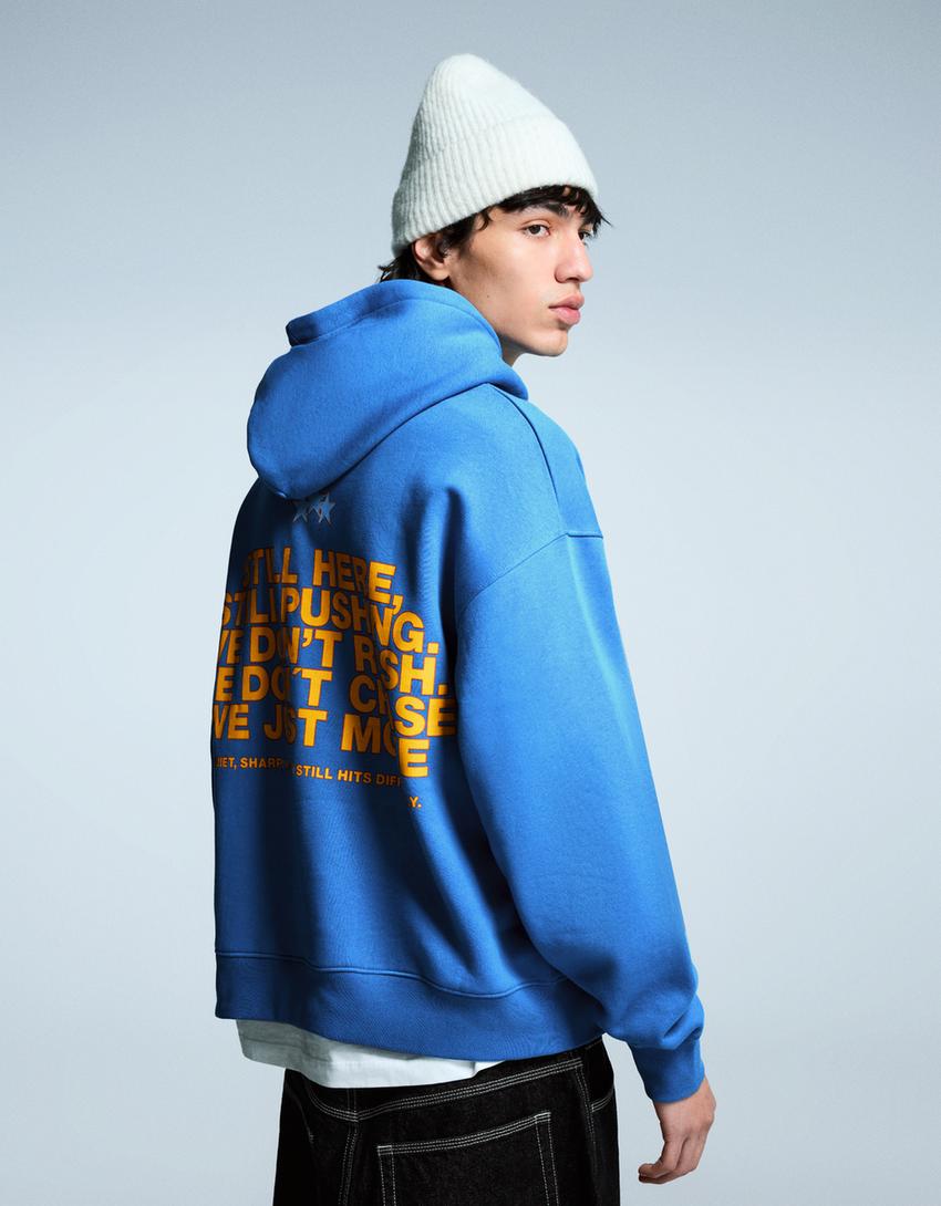 Bershka
PRINTED - Hoodie - blue