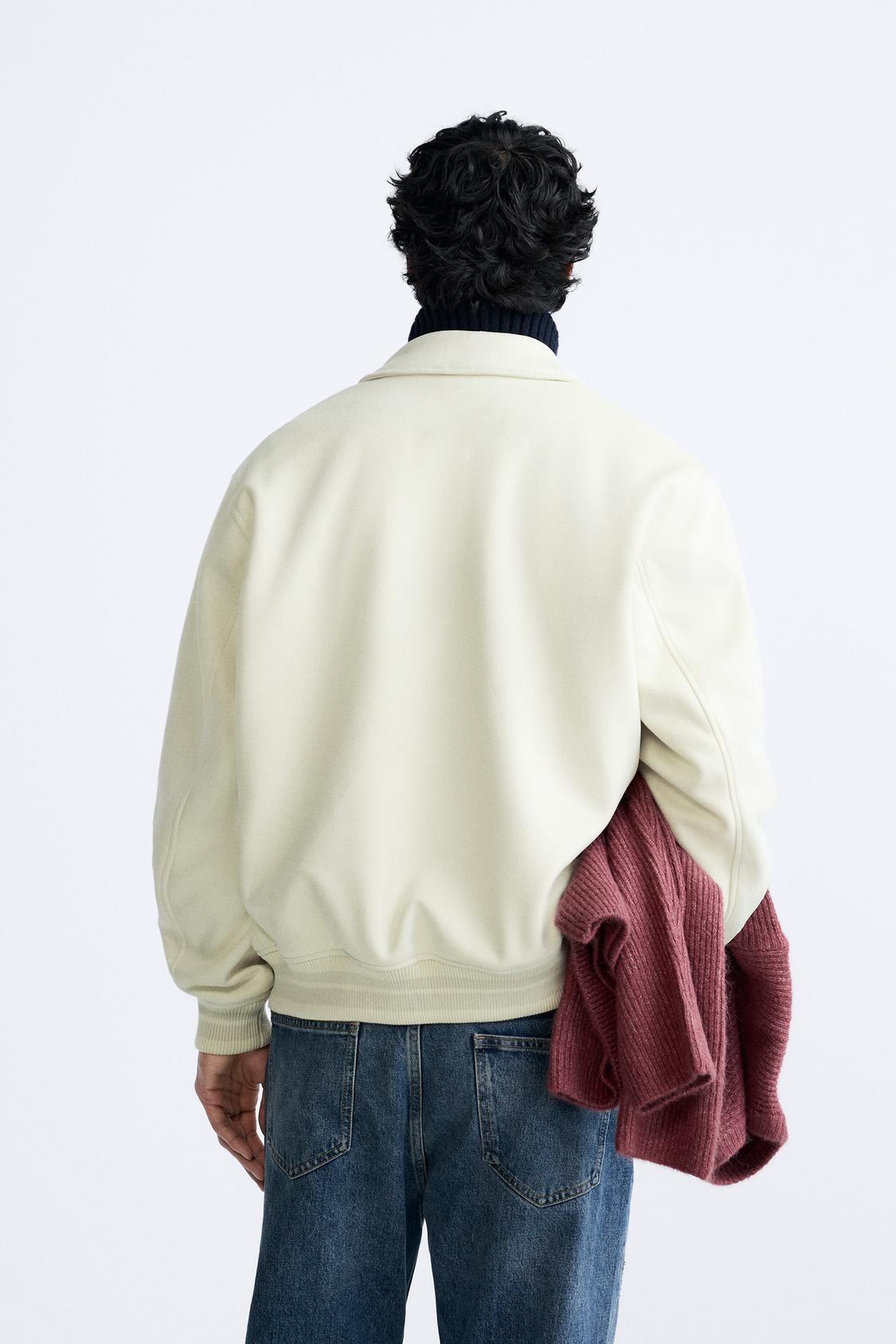 QUROQLI SUNʼIY ZAMSH ZARA JAKET