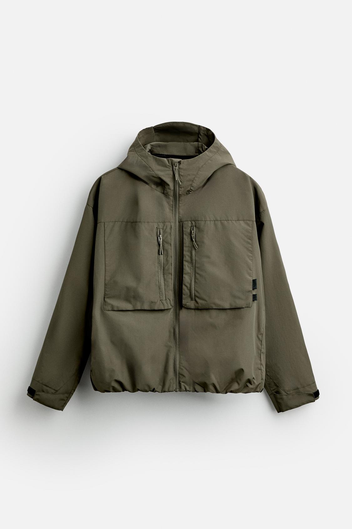 ZARA WATER-REPELLENT HOODED JACKET