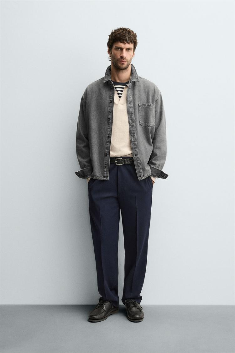 DENIM SHIRT WASHED ZARA