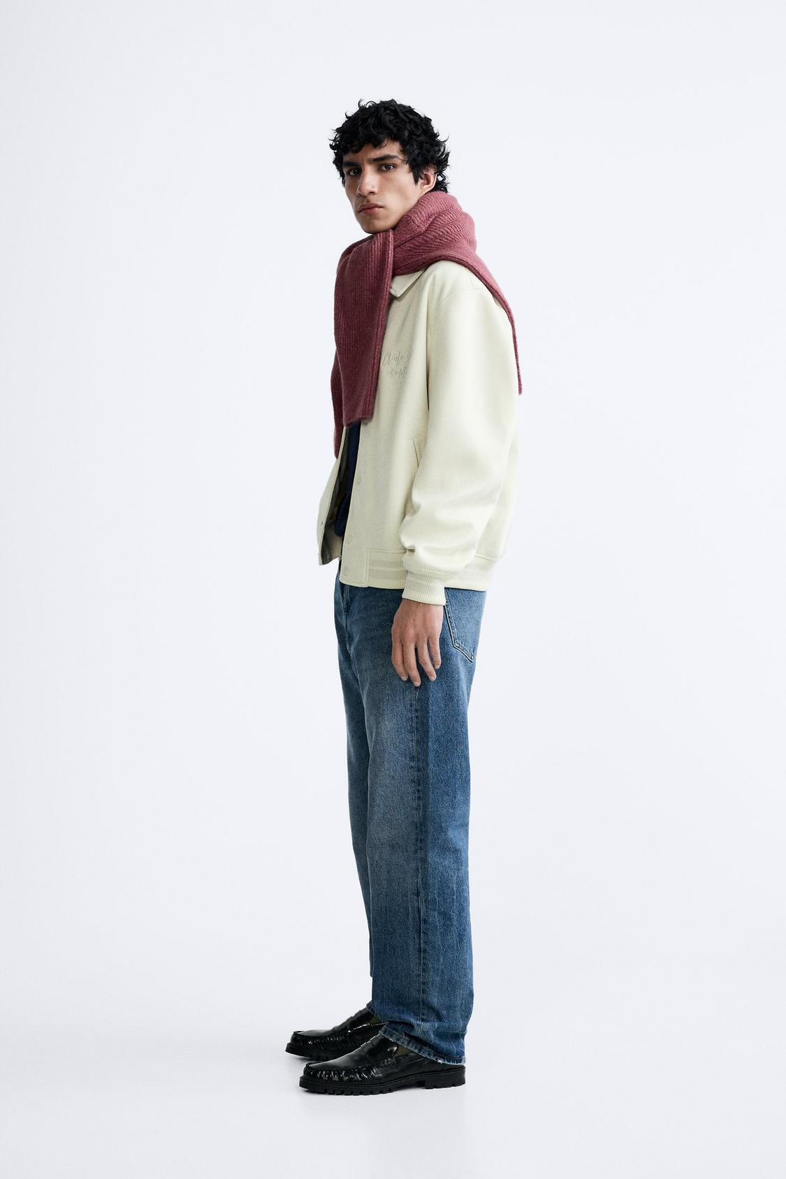 QUROQLI SUNʼIY ZAMSH ZARA JAKET