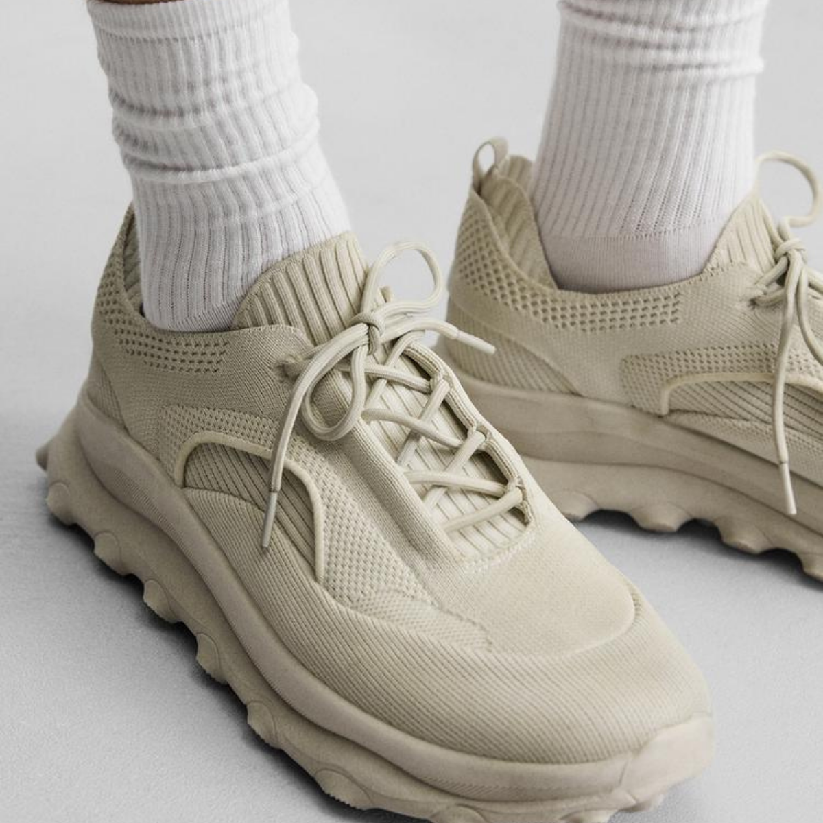 ZARA CHUNKY KNIT SNEAKERS