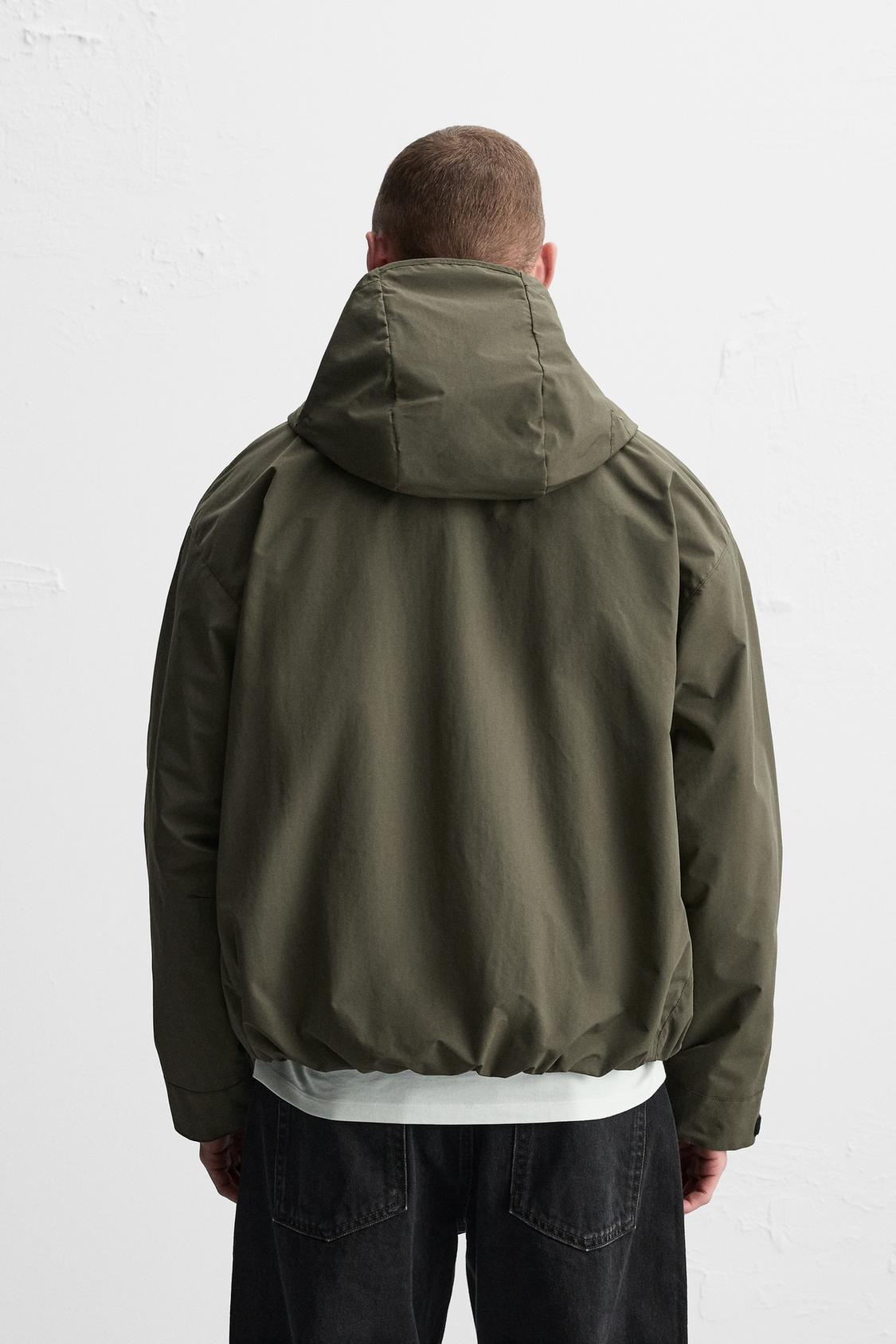 ZARA WATER-REPELLENT HOODED JACKET