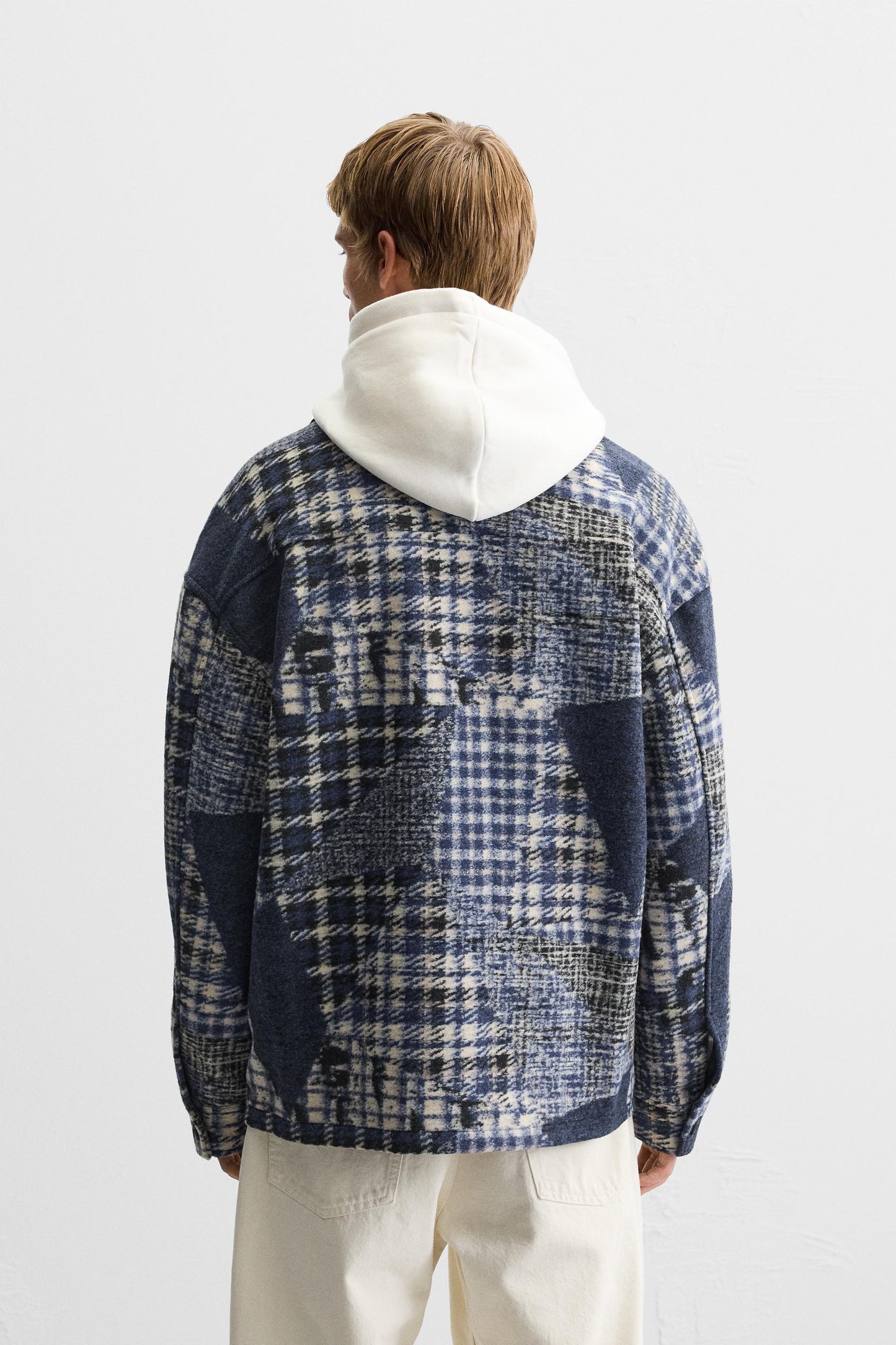 Zara patchwork shirt jacket