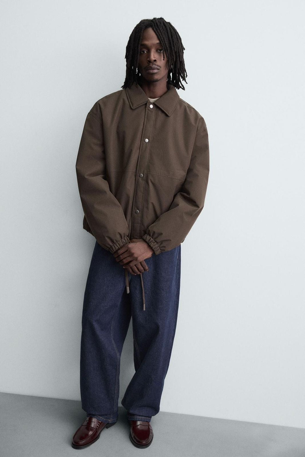 ZARA TECHNICAL QUILTED JACKET _ BROWN