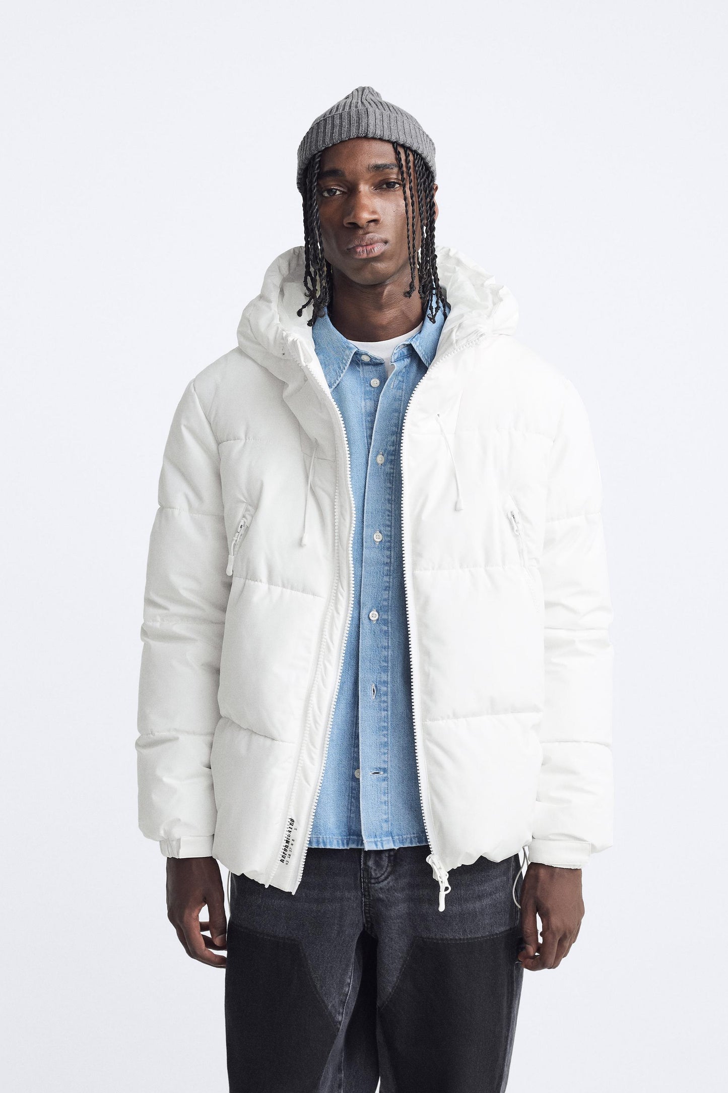 ZARA HOODED PUFFER JACKET DNWR