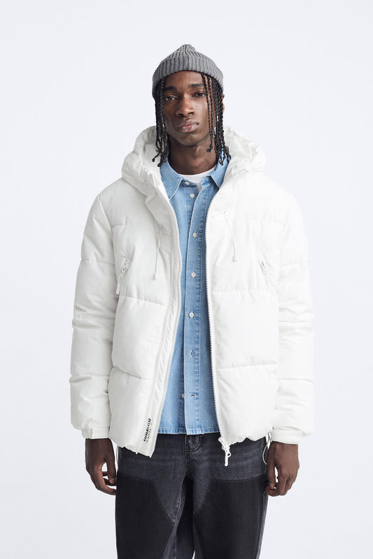 ZARA HOODED PUFFER JACKET DNWR