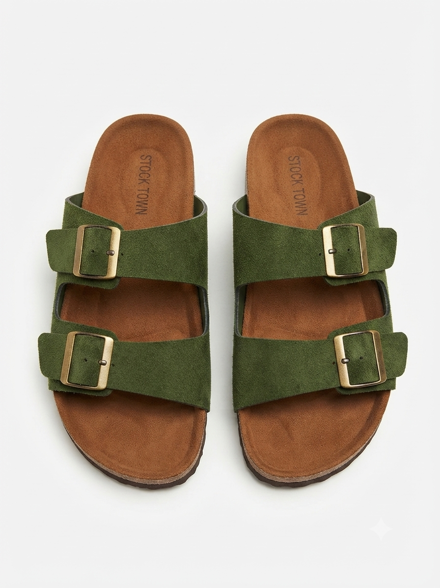 SLIPPER TWO STRAP OLIVE
