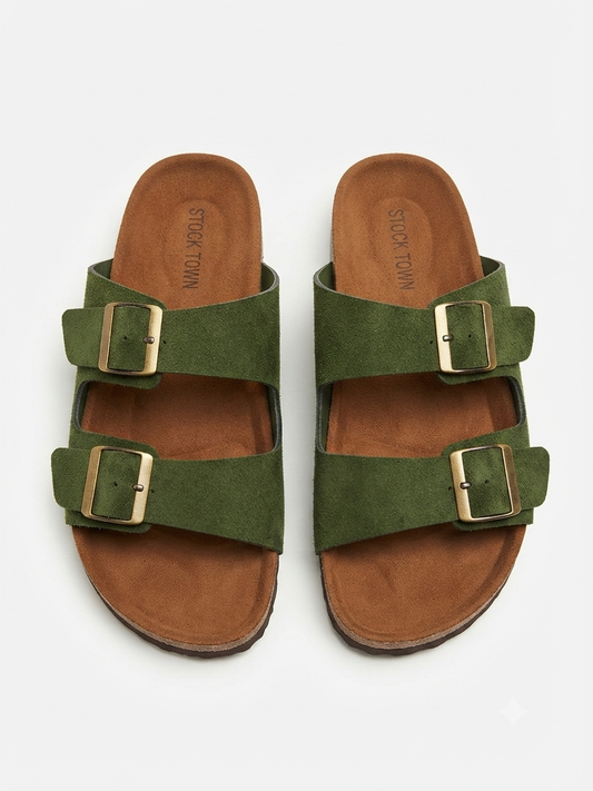 SLIPPER TWO STRAP OLIVE