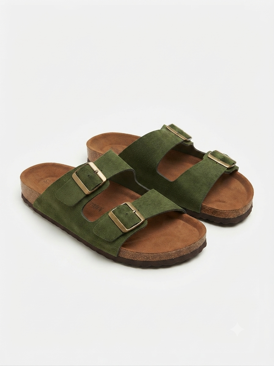 SLIPPER TWO STRAP OLIVE