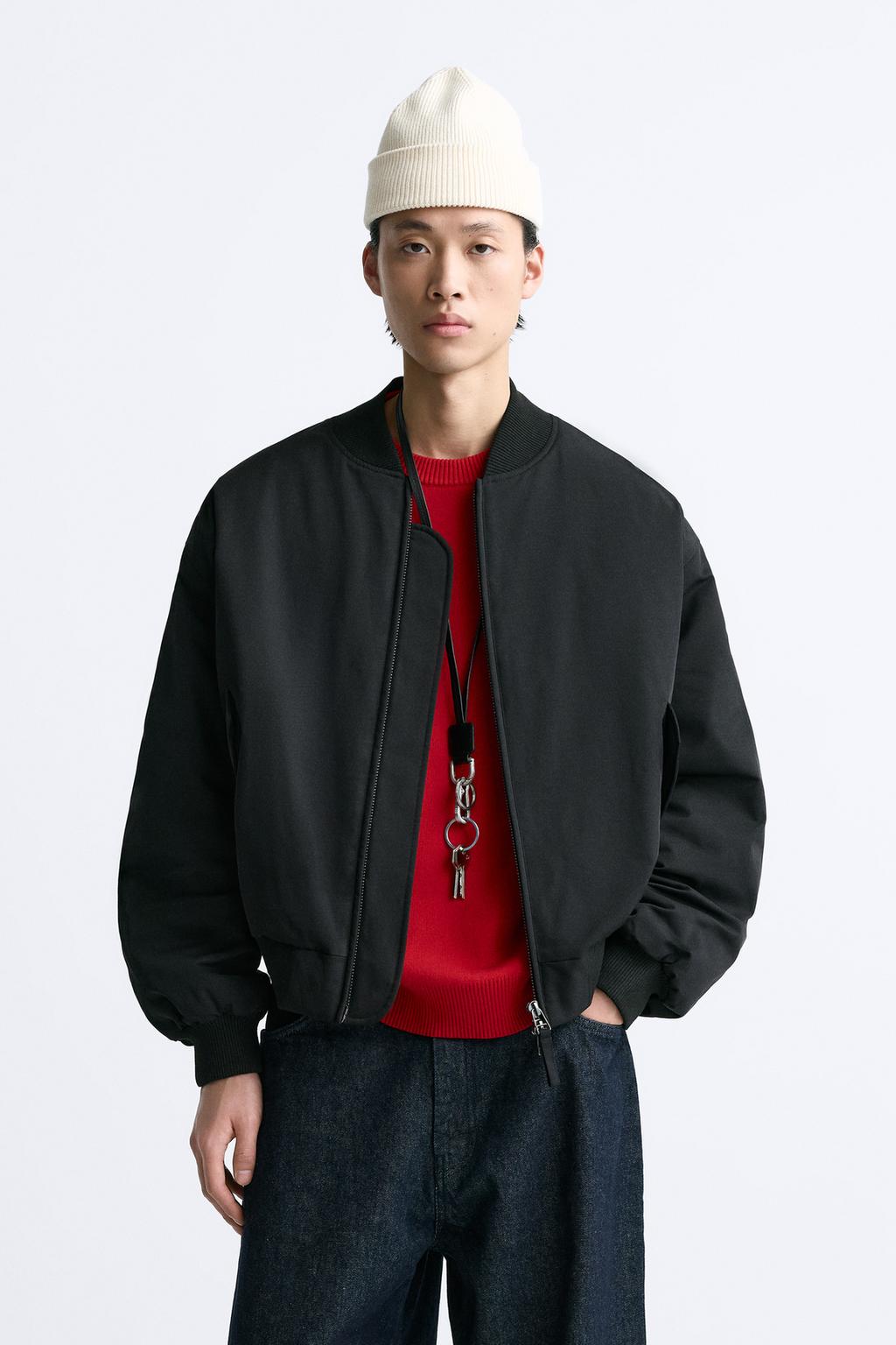 ZARA BOMBER JACKET WITH DRAGON PATCH