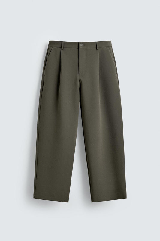 ZARA ZARA RELAXED FIT PLEATED TROUSER