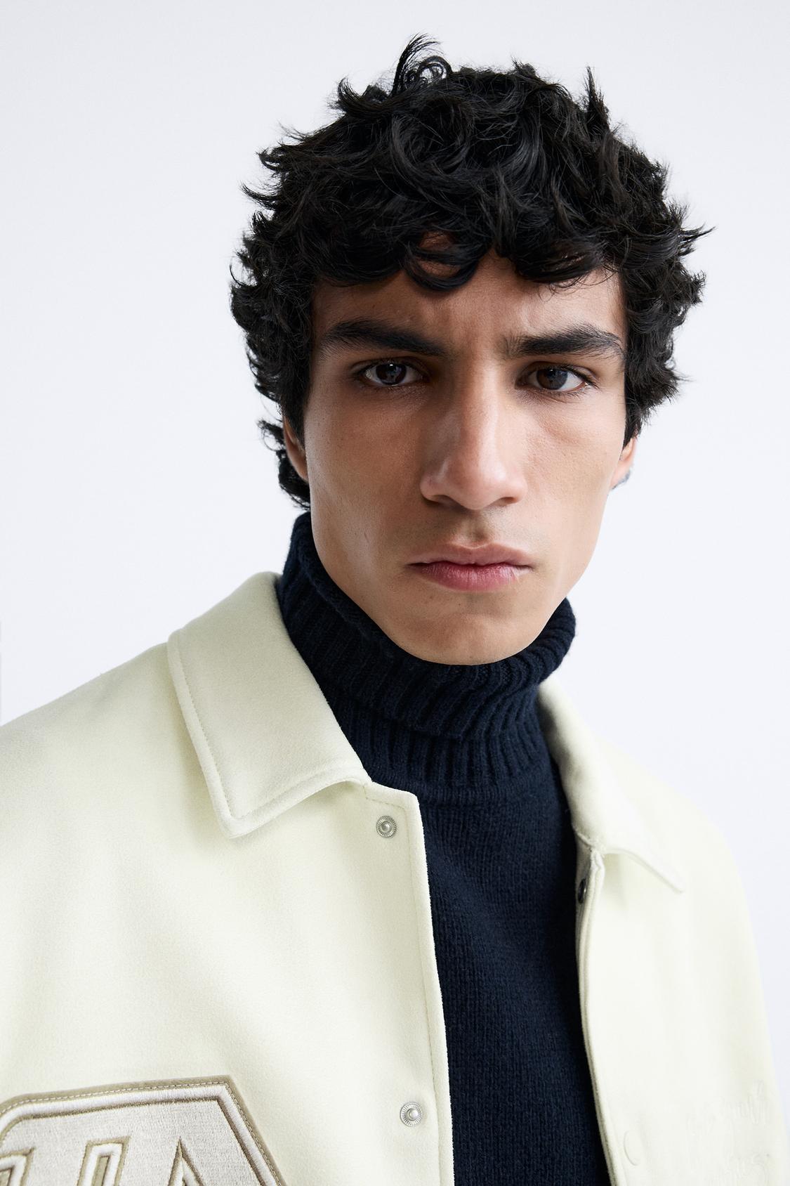 QUROQLI SUNʼIY ZAMSH ZARA JAKET