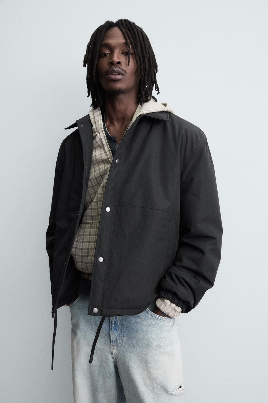 ZARA TECHNICAL QUILTED JACKET- Black