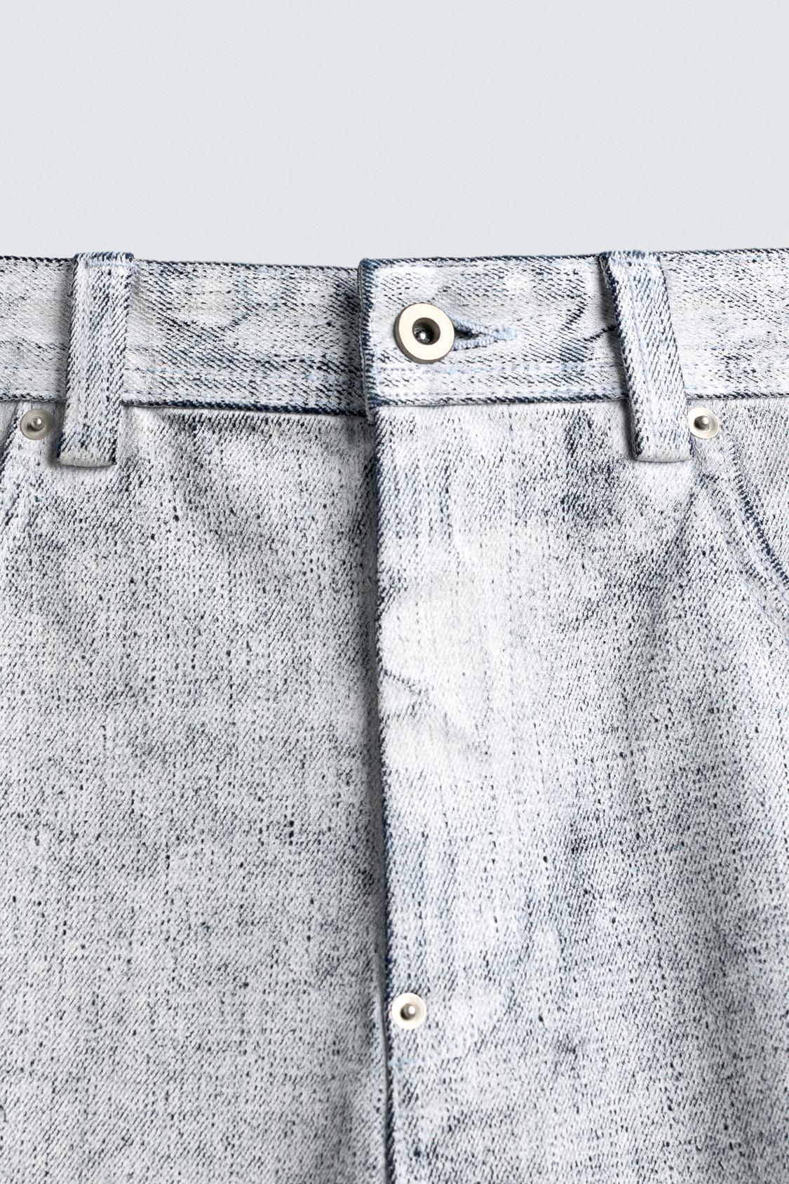 ZARA WAXED FINISH BAGGY FIT JEANS