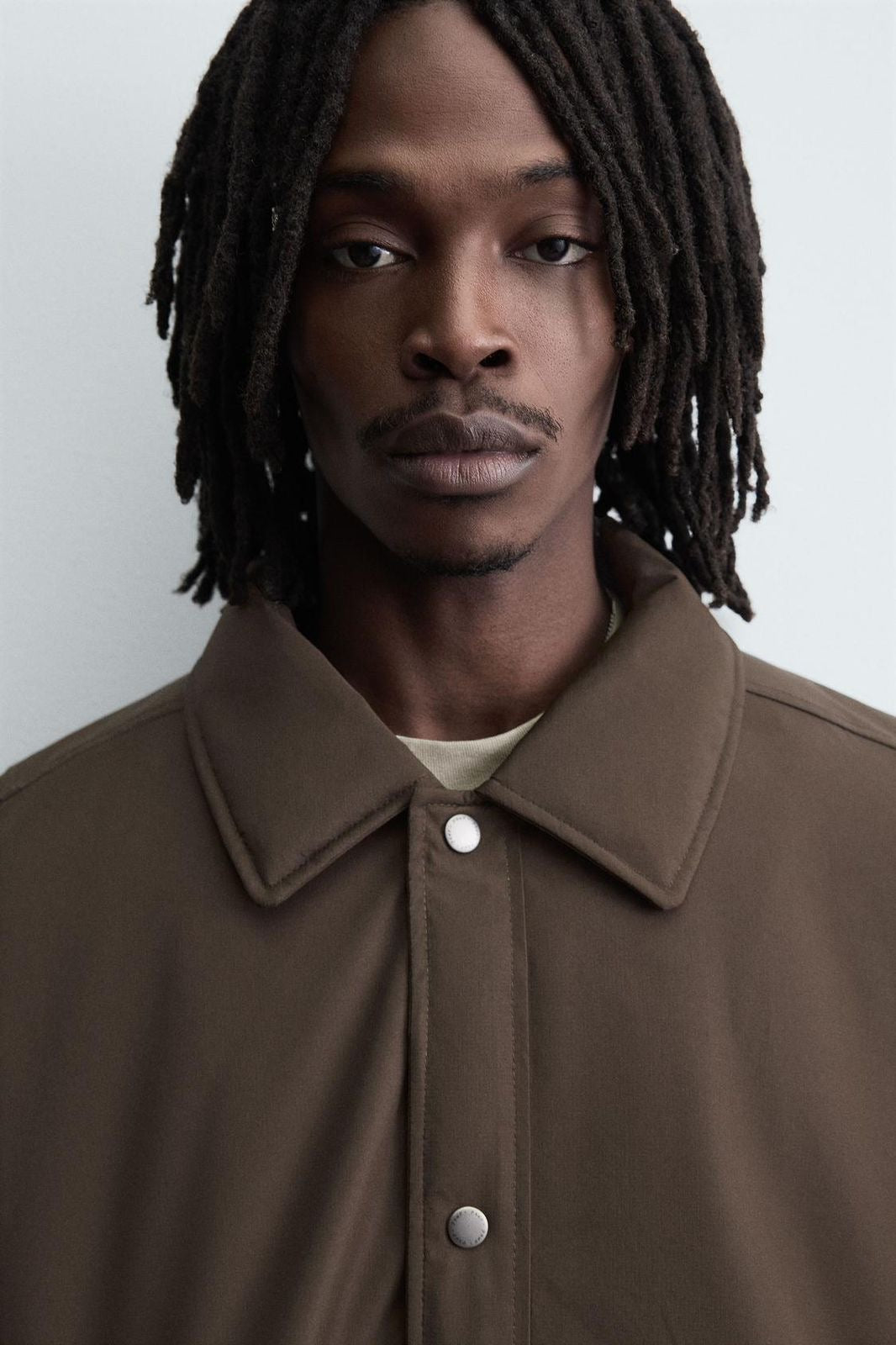 ZARA TECHNICAL QUILTED JACKET _ BROWN