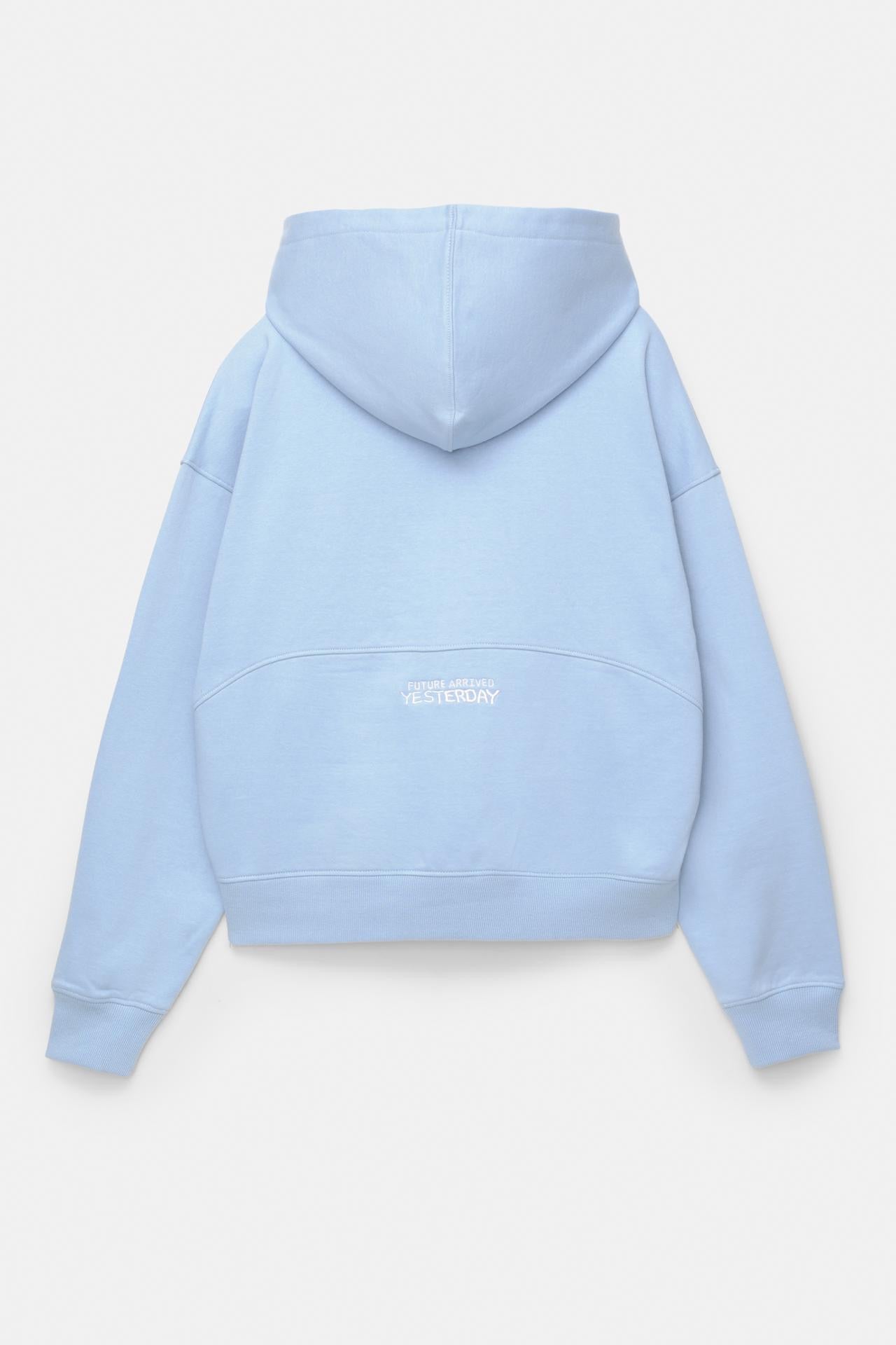 PULL&BEAR SWEATER BABY BLUE ZIPPER