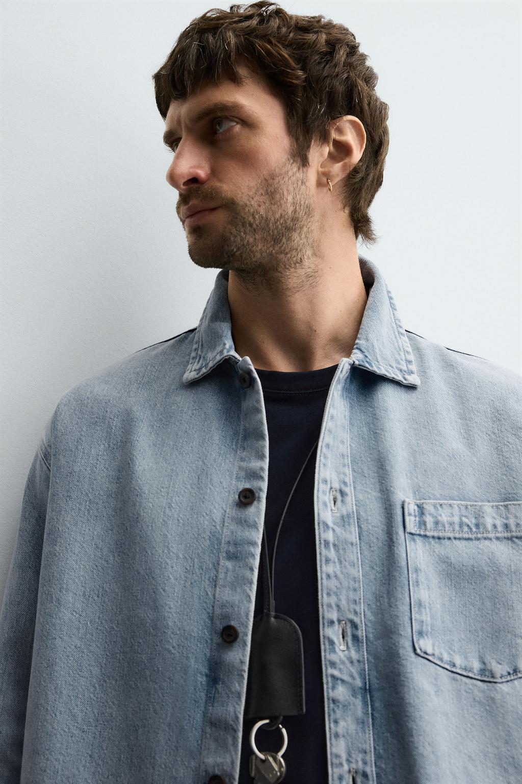 ZARA BOXY FIT DENIM SHIRT