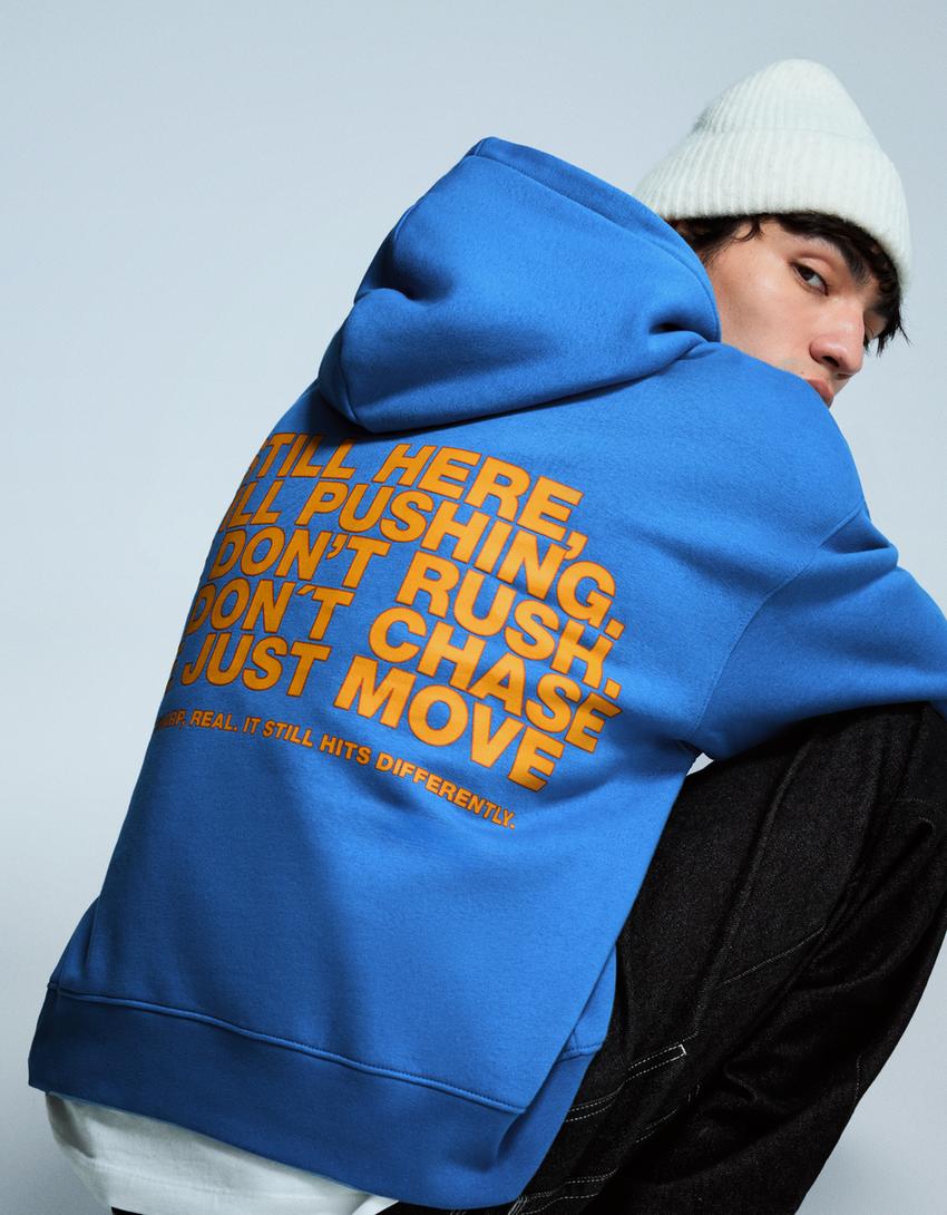Bershka
PRINTED - Hoodie - blue
