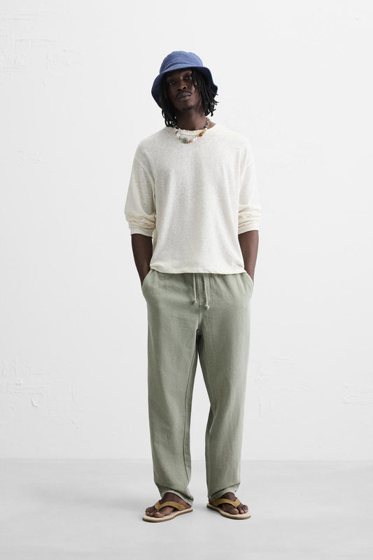 ZARA COTTON TROUSERS PANTS