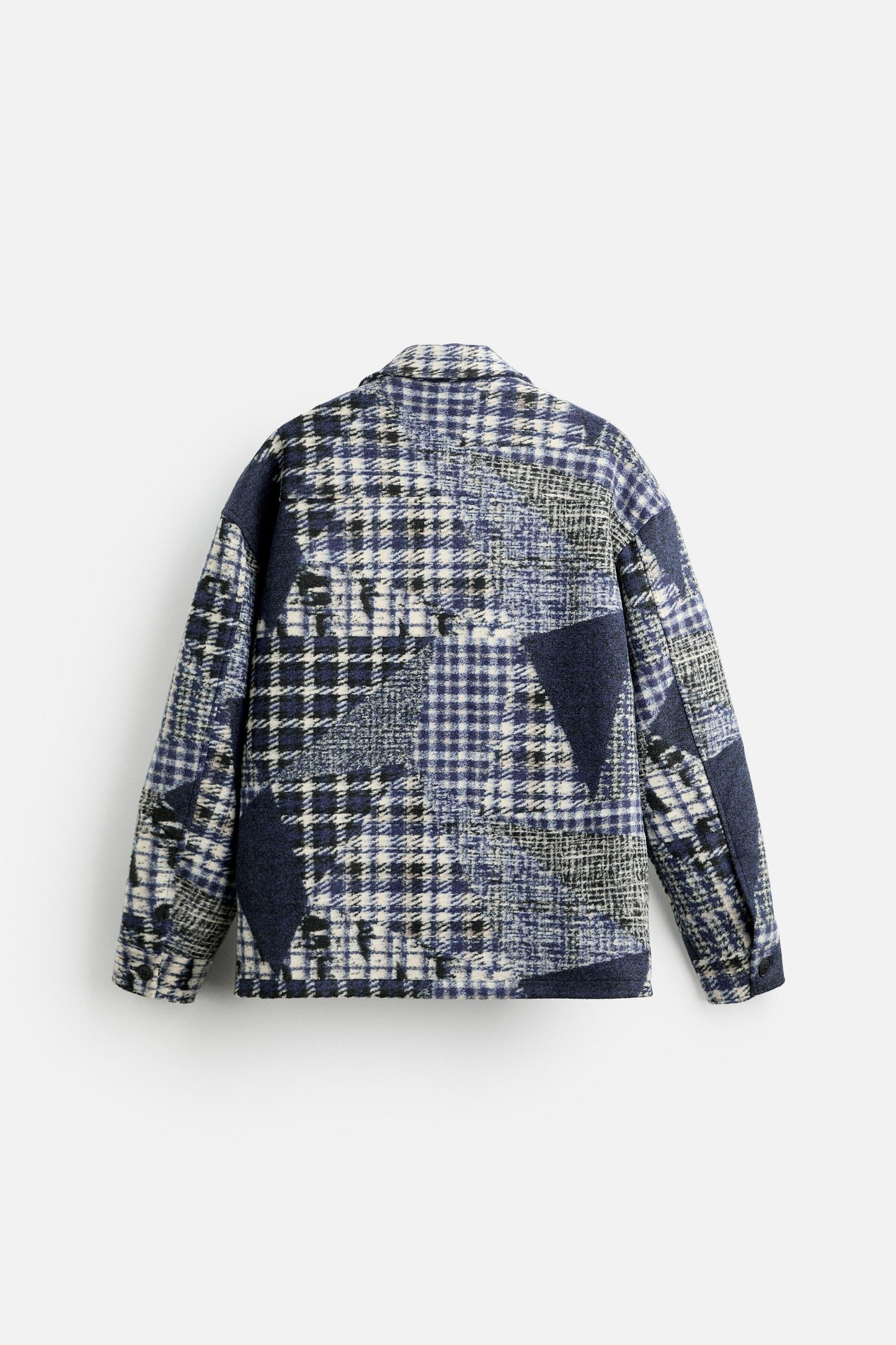 Zara patchwork shirt jacket