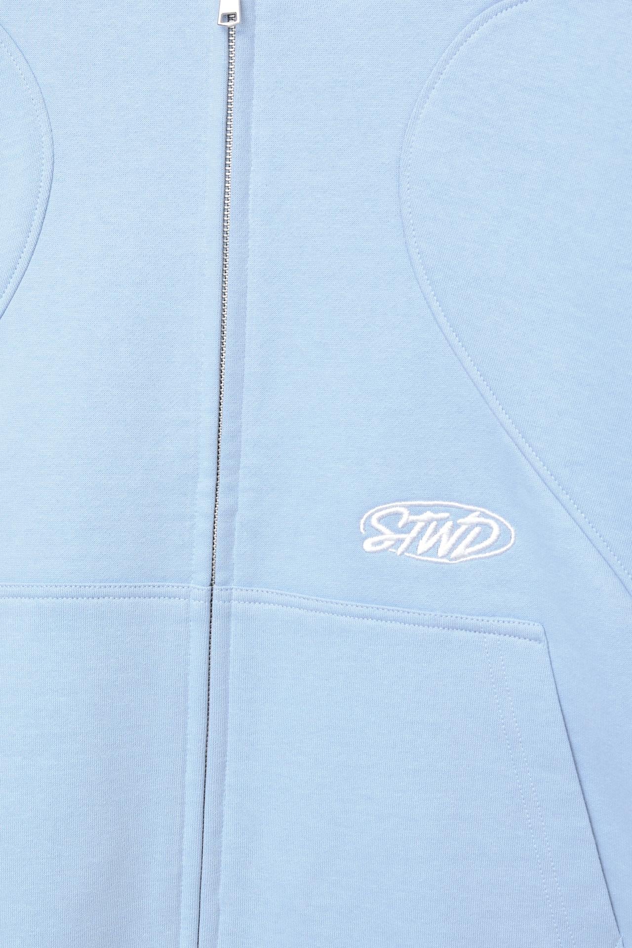 PULL&BEAR SWEATER BABY BLUE ZIPPER