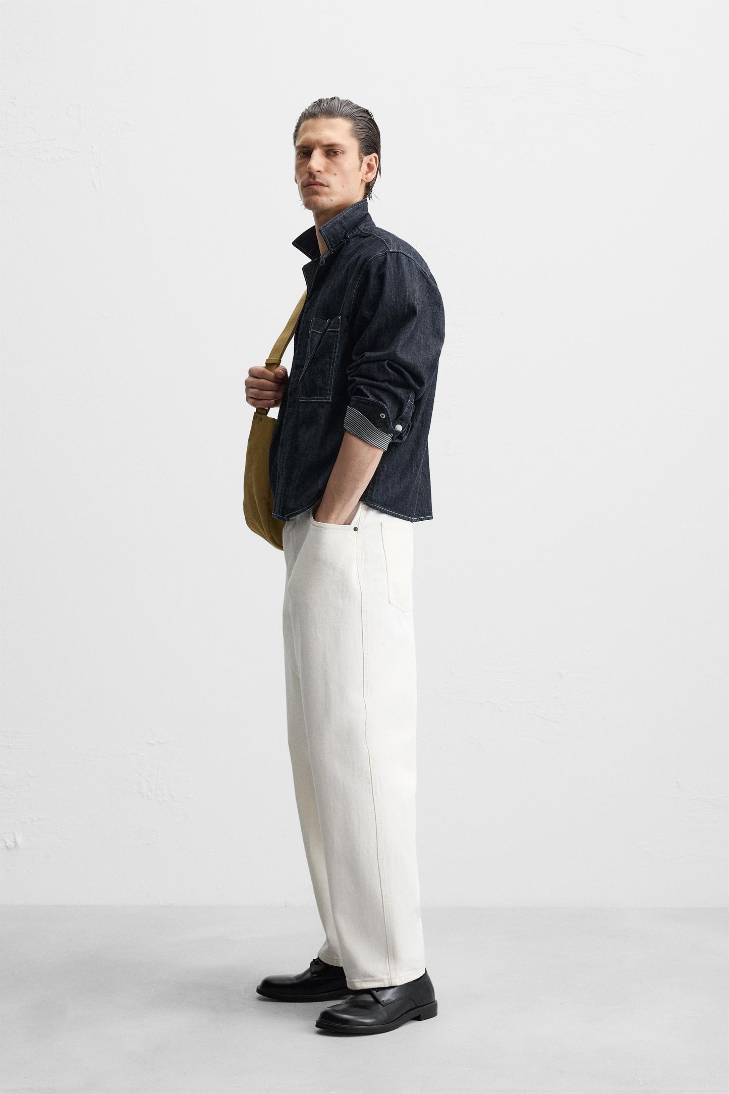 Stitched denim shirt