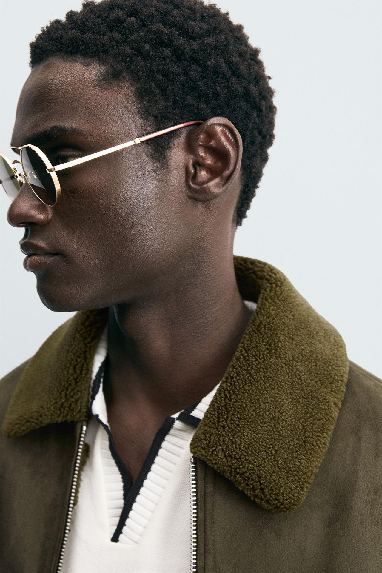 ZARA DOUBLE-FACED FAUX SUEDE JACKET