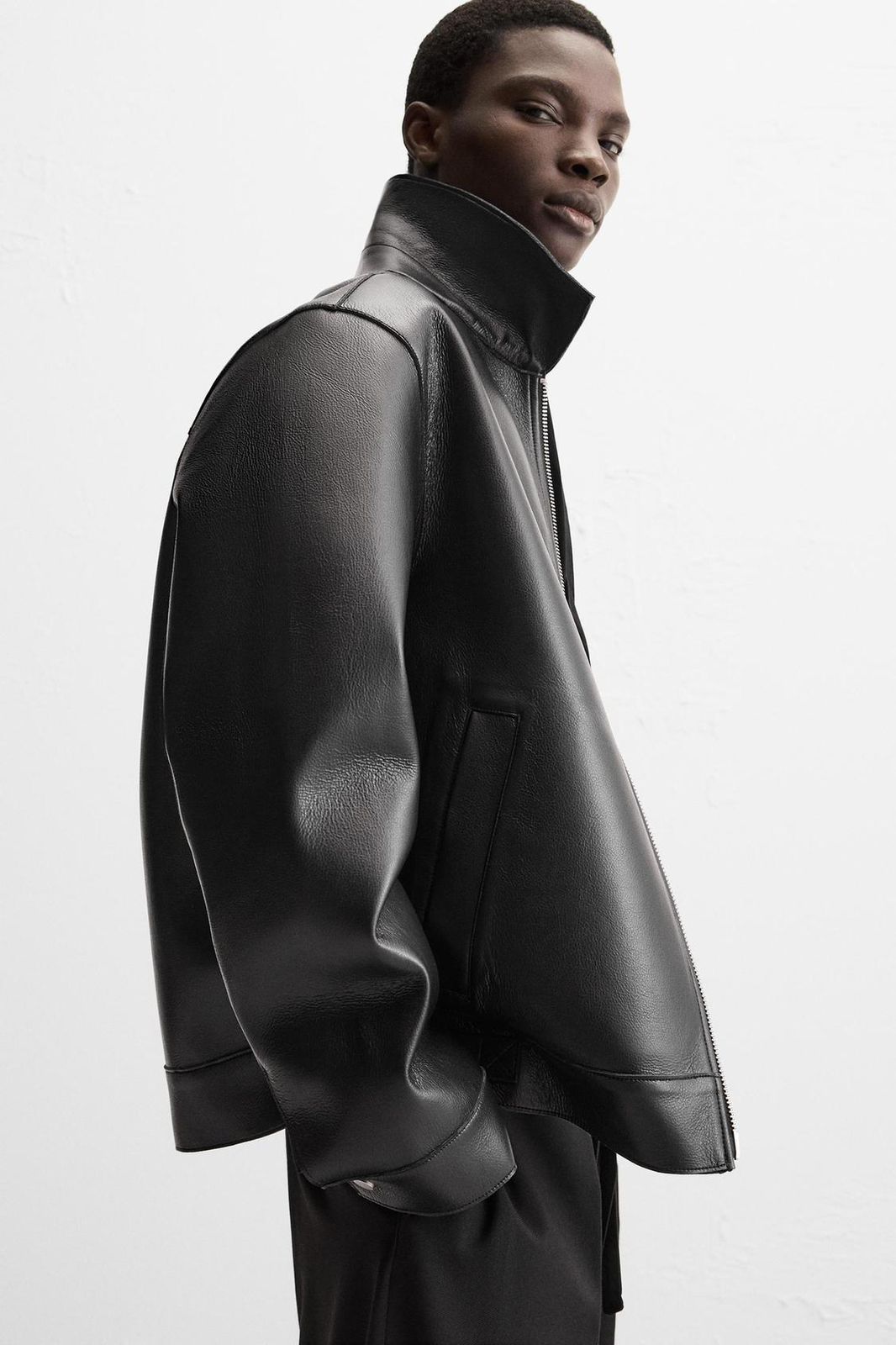 ZARA LEATHER EFFECT JACKET FOR MEN